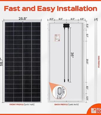rich solar 200w 24v monocrystalline solar panel for off-grid use