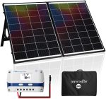 serenelife 200w portable solar panel kit with 20a controller