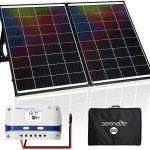 serenelife 200w portable solar panel kit with 20a controller
