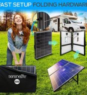 serenelife 200w portable solar panel kit with 20a controller