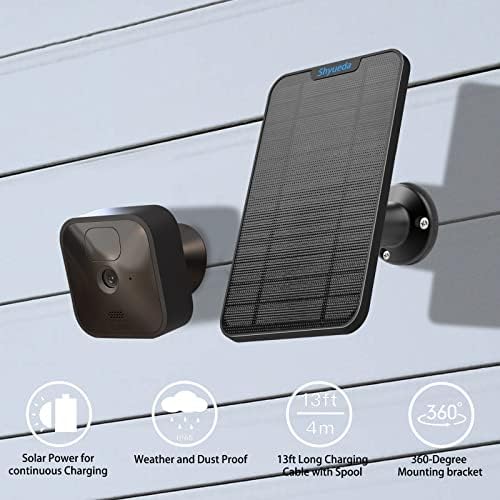 shyueda 4w solar panel charging 3-pack for blink cameras