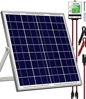 solperk 20w solar panel with 12v solar panel charger kit