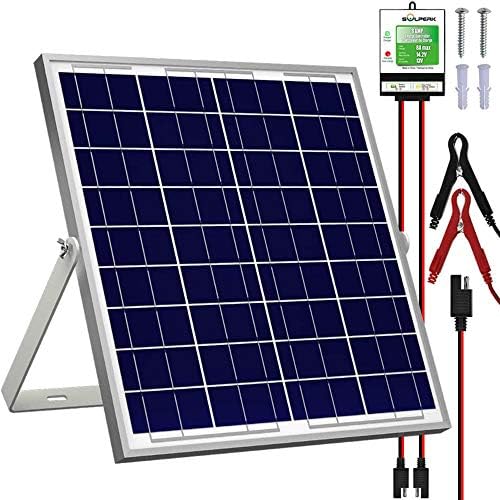 solperk 20w solar panel with 12v solar panel charger kit