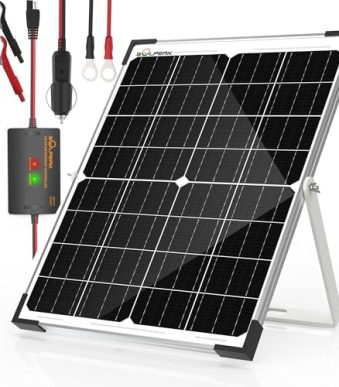 solperk waterproof 12v solar panel charger for vehicles and boats