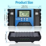 vixkpirr 100a mppt solar charge controller with lcd display