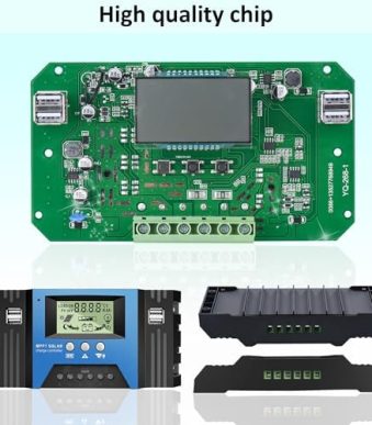 vixkpirr 100a mppt solar charge controller with lcd display