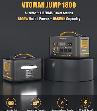 vtoman jump 1800 portable expandable power station