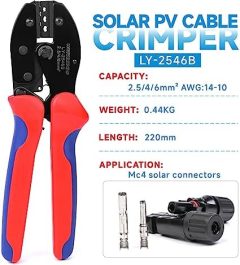 wekesigo solar pv connector crimping tool for awg14-10 wire
