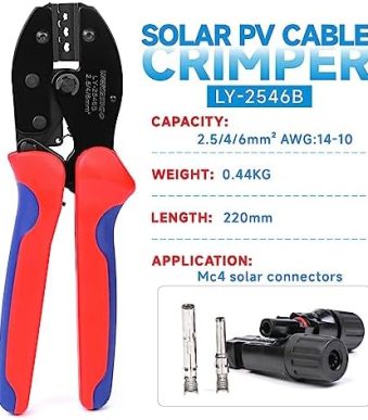 wekesigo solar pv connector crimping tool for awg14-10 wire