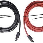 wflnhb 10awg black + red 30ft solar panel extension cable
