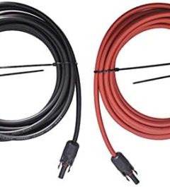 wflnhb 10awg black + red 30ft solar panel extension cable