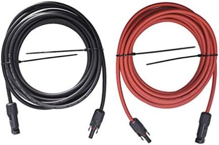 wflnhb 10awg black + red 30ft solar panel extension cable