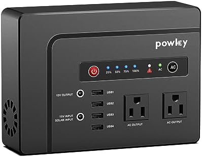 powkey 200w portable power station with 146wh lithium battery