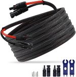 feotech 20ft twin wire solar extension cable with 10awg connectors