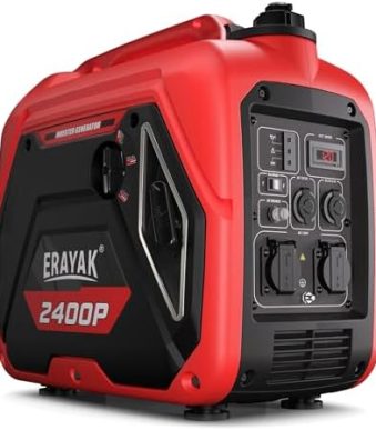 erayak 2400w portable inverter generator quiet, for home, camping
