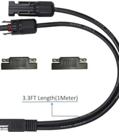 sunway 10awg solar panel connectors with mc-4 and sae adapters