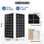 eco-worthy 100w solar panel high-efficiency for off-grid applications