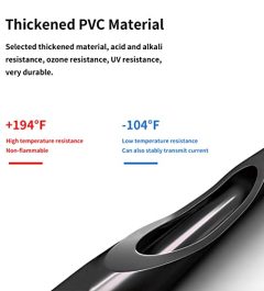 powmr 10awg black solar extension cable wire 164 feet pv