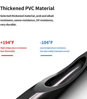 powmr 10awg black solar extension cable wire 164 feet pv