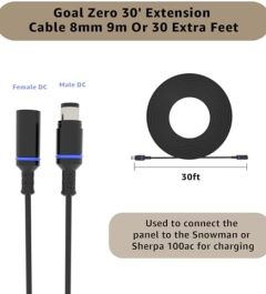 norward 30 ft 8mm extension cable used for interconnecting solar panels