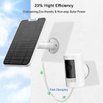 shyueda 4w solar panel charger white, weatherproof for spotlight cams