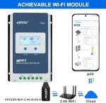 epever mppt 40a solar controller with wifi and temperature sensor