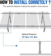 eco-worthy adjustable kit for mounting 1-4 solar panels