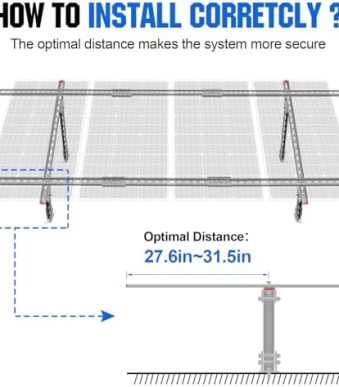 eco-worthy adjustable kit for mounting 1-4 solar panels