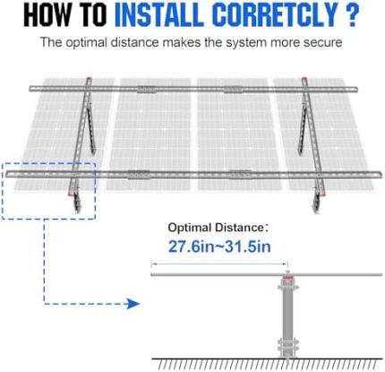 eco-worthy adjustable kit for mounting 1-4 solar panels