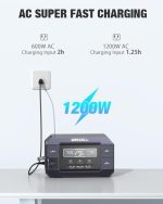 grecell portable 2200w power station for home, camping, emergency