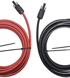 wflnhb 10awg black + red 30ft solar panel extension cable