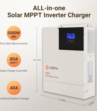 calpha 5000w solar inverter top-of-the-line with mppt charge controller