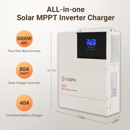 calpha 5000w solar inverter top-of-the-line with mppt charge controller