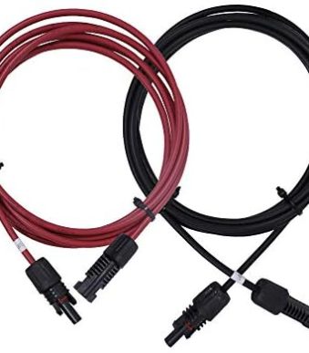 renogy 10ft 12awg solar panel extension cables female and male