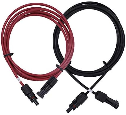 renogy 10ft 12awg solar panel extension cables female and male