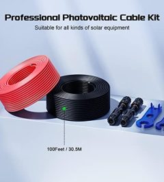 bateria power 10awg extension cable kit for solar panel