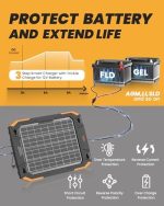 baldr 13w solar battery charger, dual sided, waterproof ip67