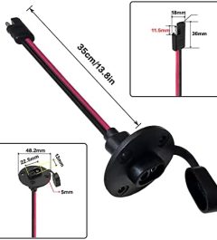 gouku sae power socket sidewall port connector 12awg cable