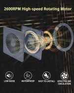 futrpow solar fan kit with 25w panel, high-speed fan