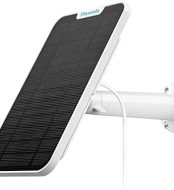 shyueda 4w solar panel charger white, weatherproof for spotlight cams