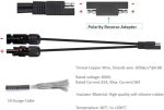 sunway 10awg solar panel connectors with mc-4 and sae adapters