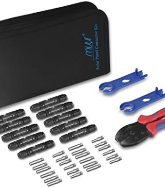 muyi 47pcs solar panel replacement tools kit with connectors & spanners