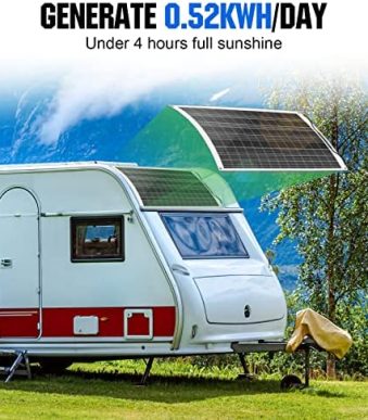 eco-worthy 130w 12v monocrystalline solar panel for off-grid motorhome