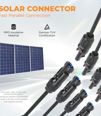 pjerjzn solar panel 30a 1000v y branch connector cable kit