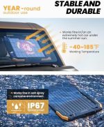 baldr 13w solar battery charger, dual sided, waterproof ip67