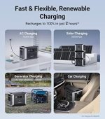 dabbsson portable power station dbs2300 with solar panel for rv camping