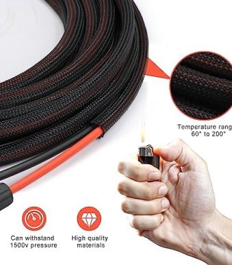 feotech 20ft twin wire solar extension cable with 10awg connectors