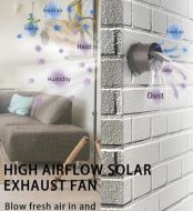 futrpow solar fan kit with 25w panel, high-speed fan