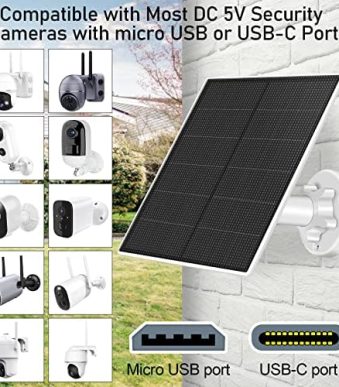 sankaba solar panel for security camera 2 pack