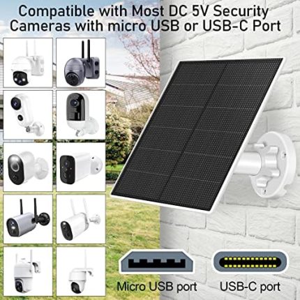 sankaba solar panel for security camera 2 pack